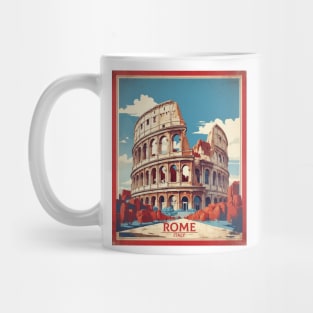 Roman Colosseum Rome Italy Vintage Tourism Travel Poster Mug